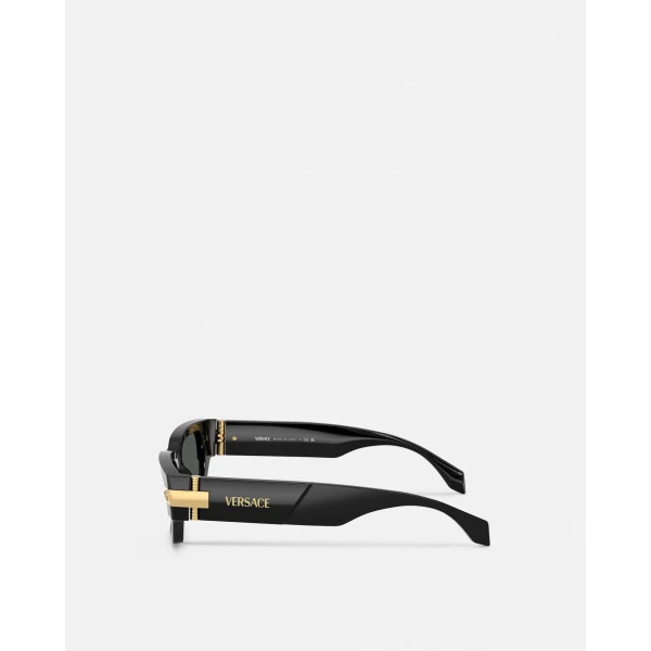 Versace Classic Top Sunglasses in Black, view 4 | Sunglasses