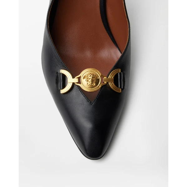 Versace Clelia Nappa Pumps 90 mm in Black, view 6 | Heels
