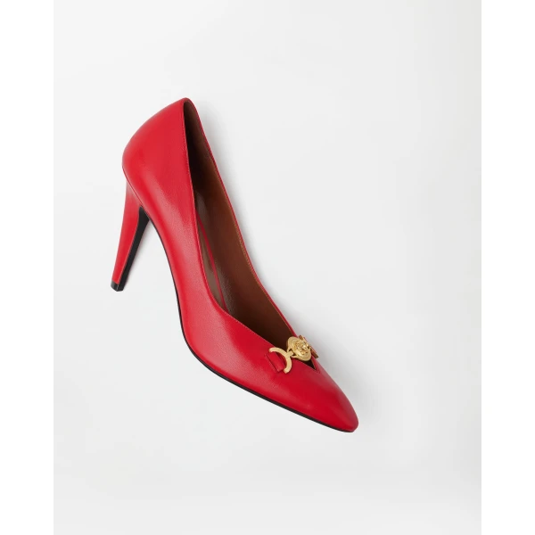 Versace Clelia Nappa Pumps 90 mm in Red, view 4 | Heels