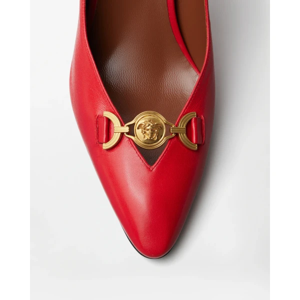 Versace Clelia Nappa Pumps 90 mm in Red, view 6 | Heels