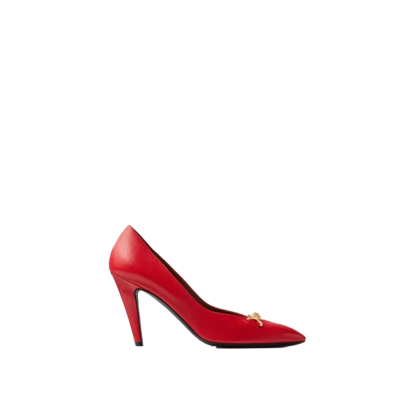 Versace Clelia Nappa Pumps 90 mm in Red | Heels | Coveti