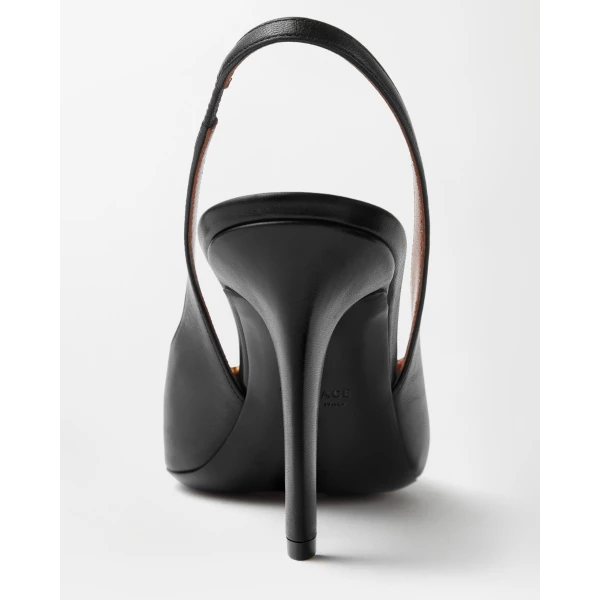 Versace Clelia Nappa Slingbacks 90 mm in Black, view 6 | Heels