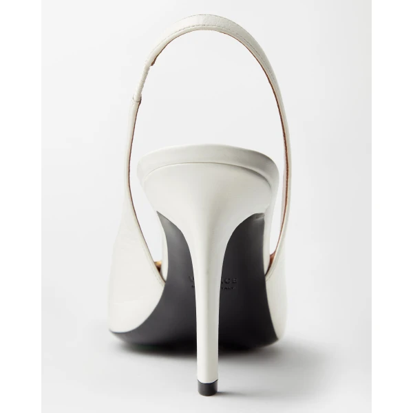 Versace Clelia Nappa Slingbacks 90 mm in White, view 6 | Heels