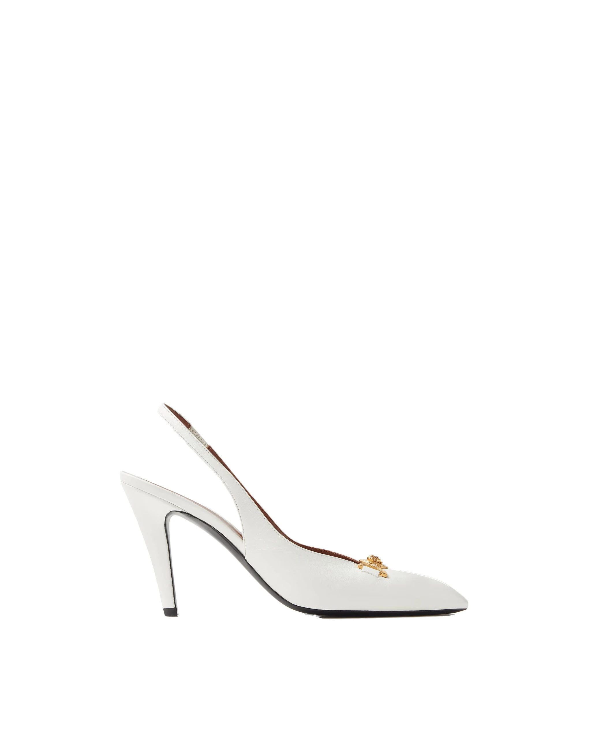Versace Clelia Nappa Slingbacks 90 mm in White Versace Clelia Nappa Slingbacks 90 mm in White | Heels | Coveti