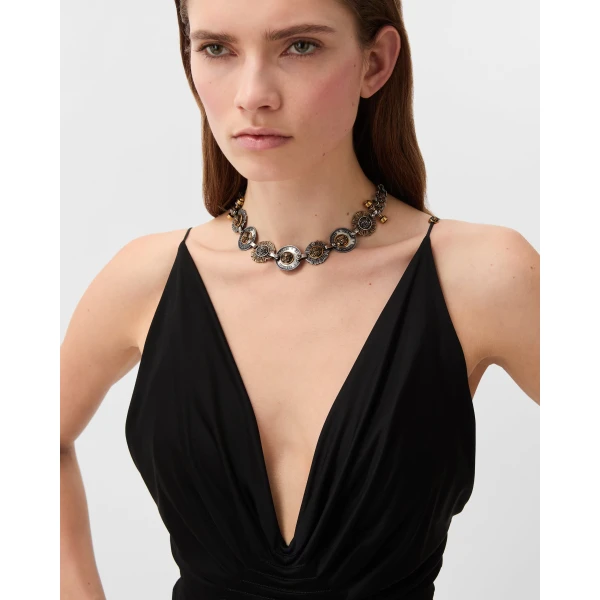 Versace Coins Necklace in Silver and Gold, Ref. 1026108, view 2 | Necklace