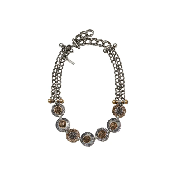 Coins Necklace in Silver and Gold, Ref. 1026108
