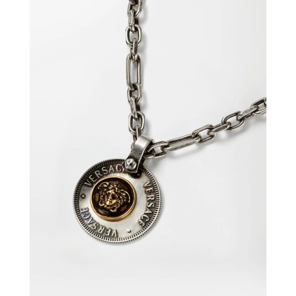 Versace Coins Necklace in Silver and Gold, Ref. 1026112, view 3 | Necklace
