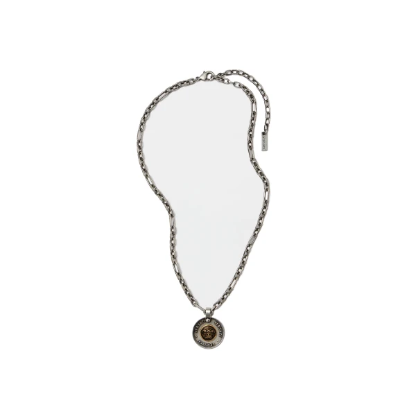 Versace Coins Necklace in Silver and Gold, Ref. 1026112 | Necklace | Coveti