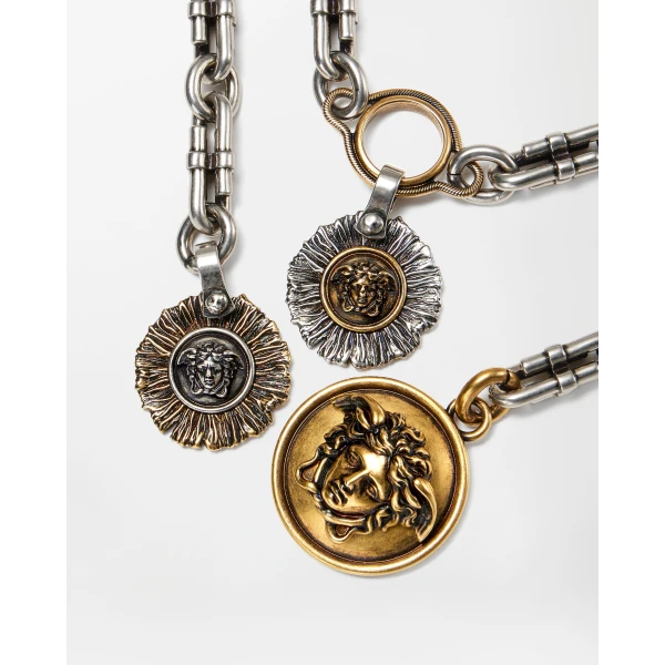 Versace Coins Necklace in Silver and Gold, Ref. 1027985, view 3 | Necklace