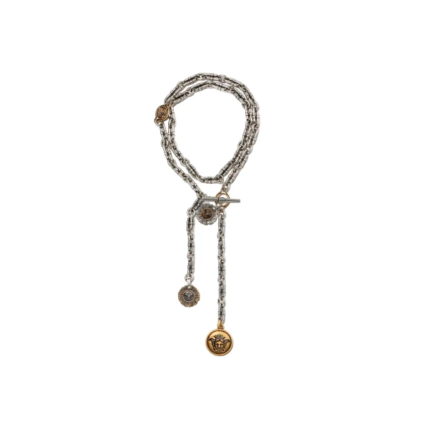 Coins Necklace in Silver and Gold, Ref. 1027985