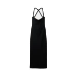 Versace Compact Viscose-Jersey Long Dress in Black | Maxi Dresses | Coveti