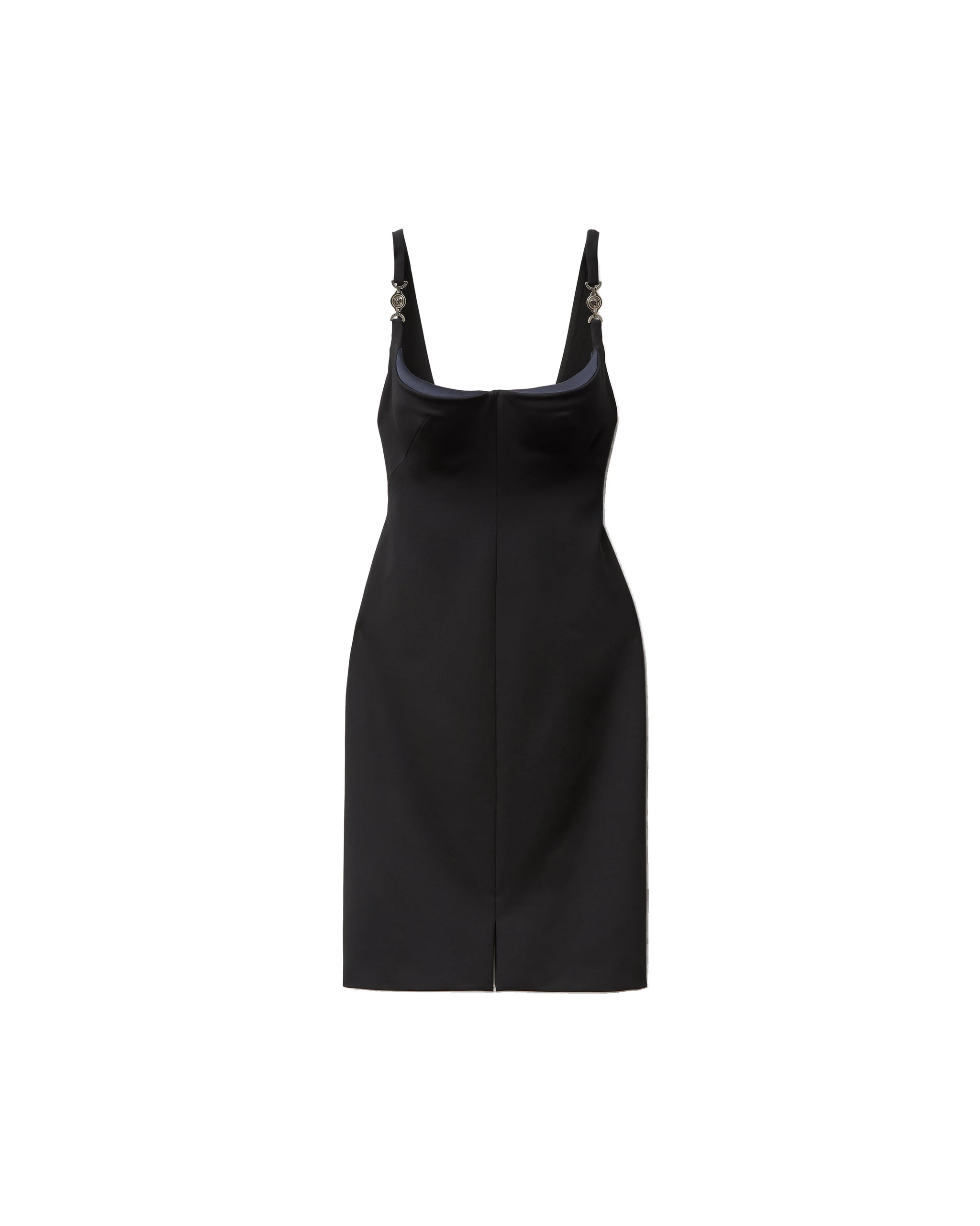 Versace Compact Viscose-Jersey Midi Dress in Black Versace Compact Viscose-Jersey Midi Dress in Black | Midi Dresses | Coveti