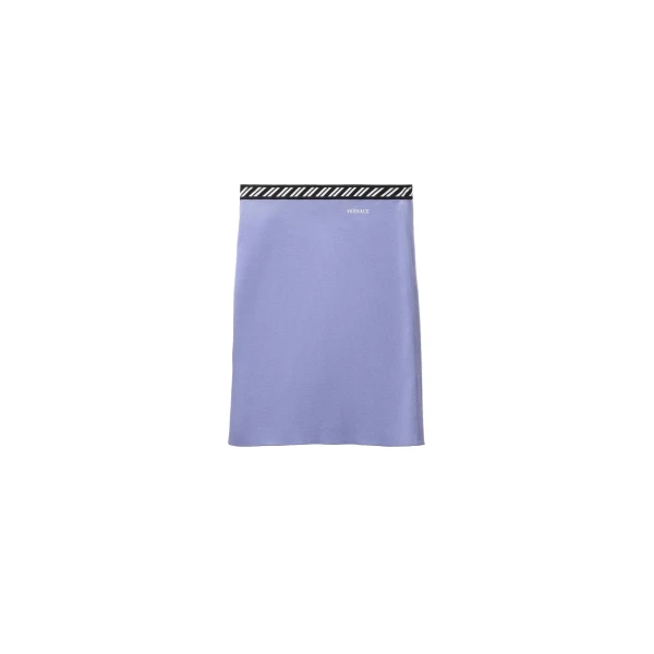 Versace Cotton Knit Mini Skirt in Lilac | Mini Skirts | Coveti