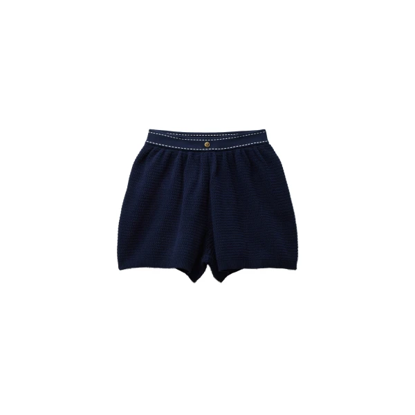 Versace Cotton Knit Shorts in Blue | Shorts | Coveti