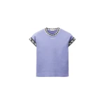 Versace Cotton Knit T-Shirt in Lilac | Sweaters | Coveti