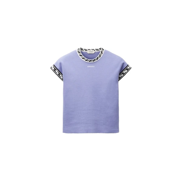 Cotton Knit T-Shirt in Lilac