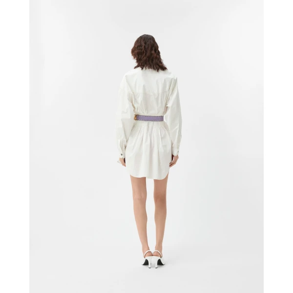 Versace Cotton-Poplin Mini Dress in White, Ref. 1025815, view 3 | Mini Dresses