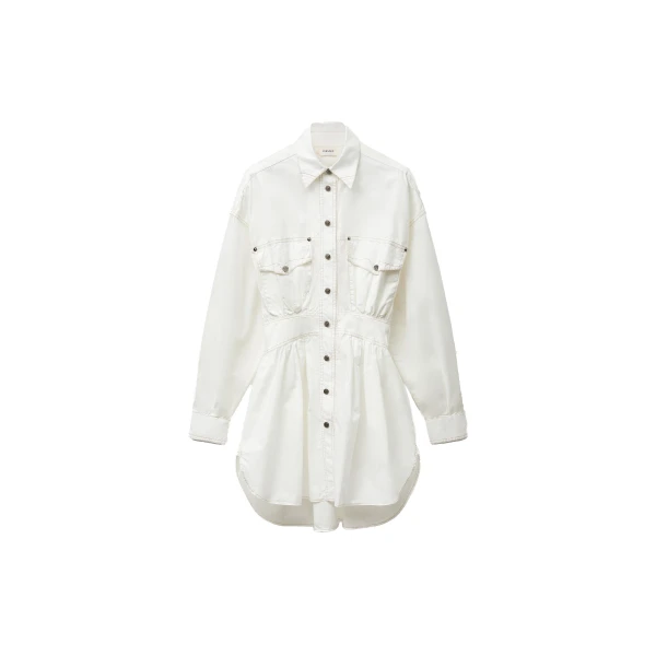 Cotton-Poplin Mini Dress in White, Ref. 1025815