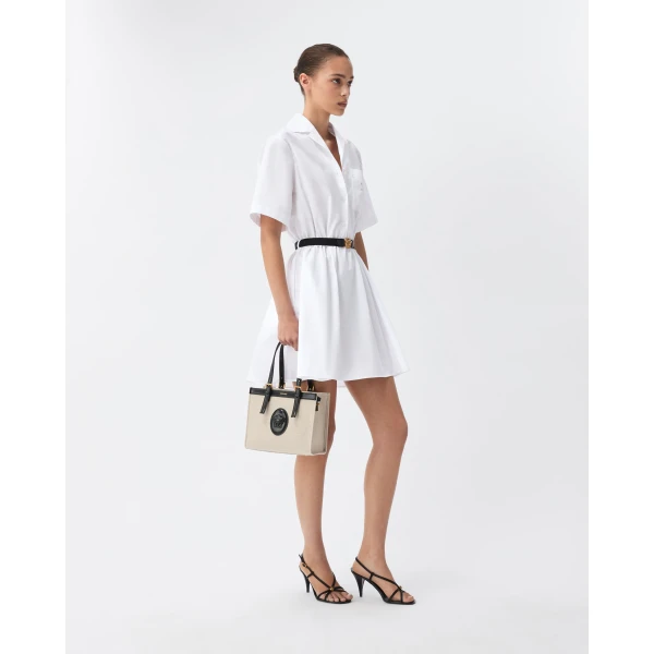 Versace Cotton-Poplin Mini Dress in White, Ref. 1025864, view 2 | Mini Dresses