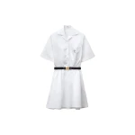 Versace Cotton-Poplin Mini Dress in White, Ref. 1025864 | Mini Dresses | Coveti
