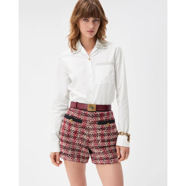 Versace Cotton Poplin Shirt in White, view 2 | Shirts