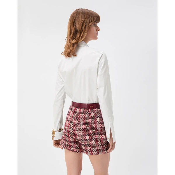 Versace Cotton Poplin Shirt in White, view 3 | Shirts
