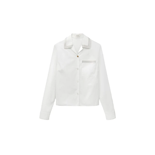 Cotton Poplin Shirt in White
