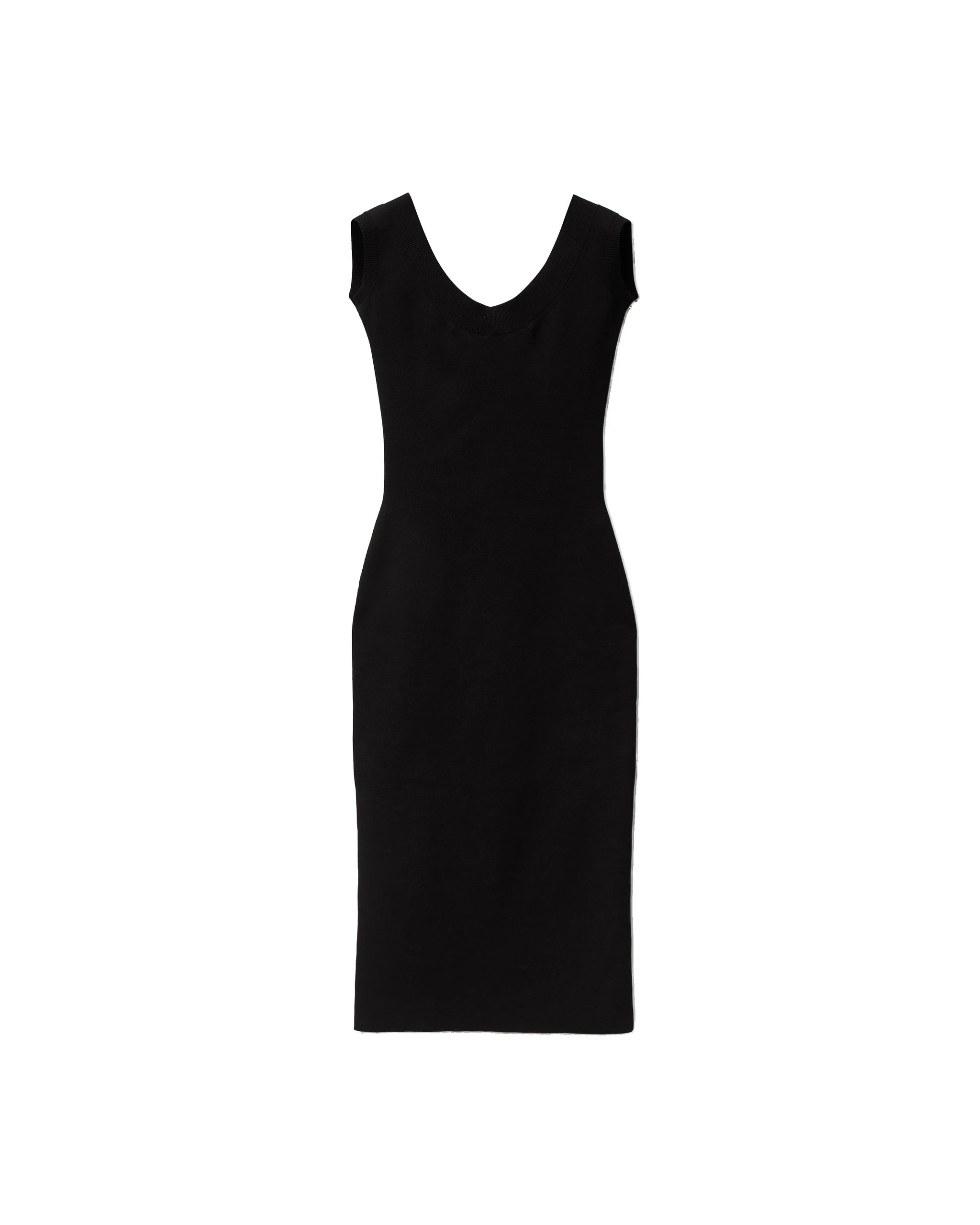 Versace Cotton Ribbed Knit Midi Dress in Black Versace Cotton Ribbed Knit Midi Dress in Black | Midi Dresses | Coveti