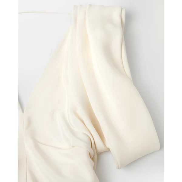 Versace Crêpe Marocaine Silk Midi Dress in Yellow, view 2 | Midi Dresses