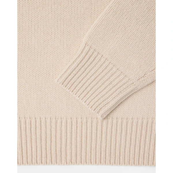 Versace Crewneck Wool and Cashmere Sweater in Beige, view 4 | Sweaters