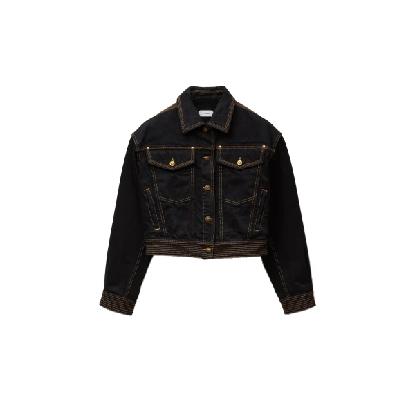 Versace Denim Blouson in Black | Denim | Coveti