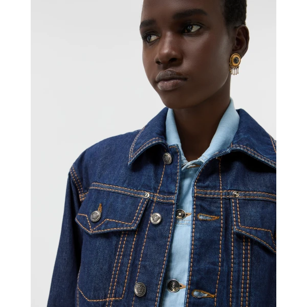 Versace Denim Blouson in Blue, Ref. 1025658, view 5 | Denim