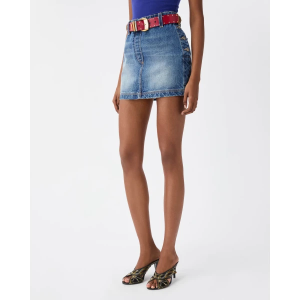 Versace Denim Mini Skirt in Blue, Ref. 1026747, view 4 | Denim Skirts