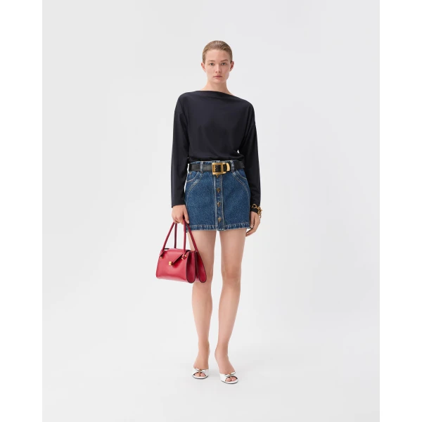 Versace Denim Mini Skirt in Blue, Ref. 1027807, view 2 | Denim Skirts
