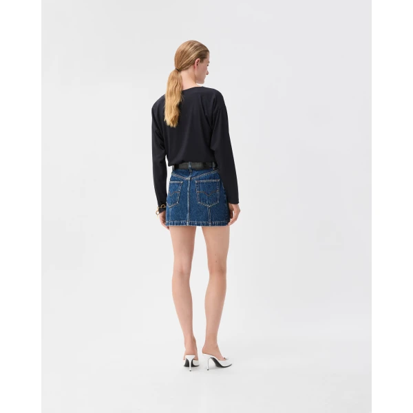 Versace Denim Mini Skirt in Blue, Ref. 1027807, view 3 | Denim Skirts