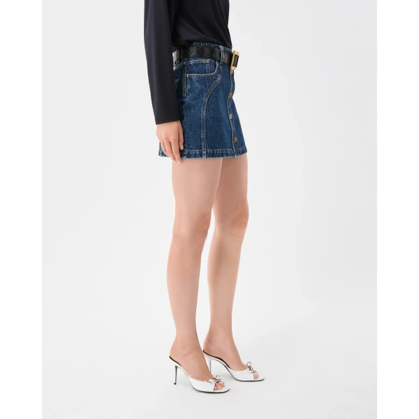Versace Denim Mini Skirt in Blue, Ref. 1027807, view 4 | Denim Skirts