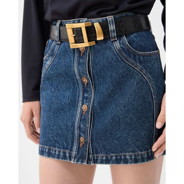 Versace Denim Mini Skirt in Blue, Ref. 1027807, view 5 | Denim Skirts