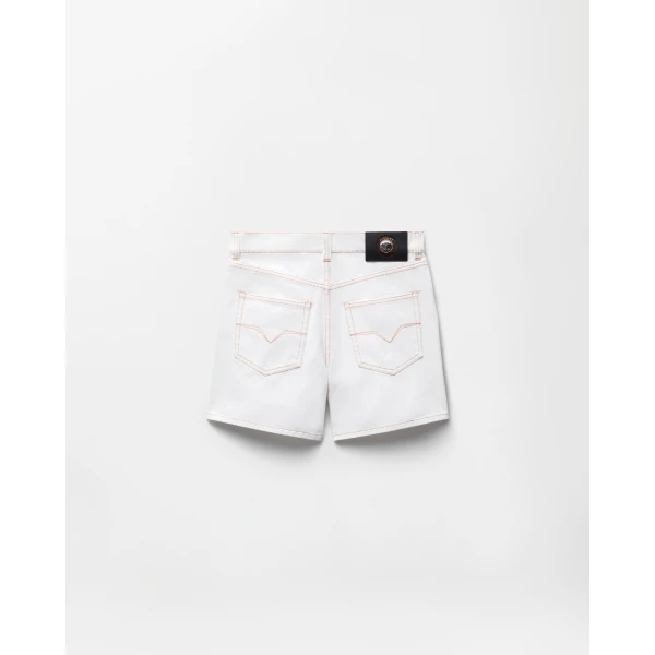 Versace Denim Shorts in White, view 3 | Denim Shorts