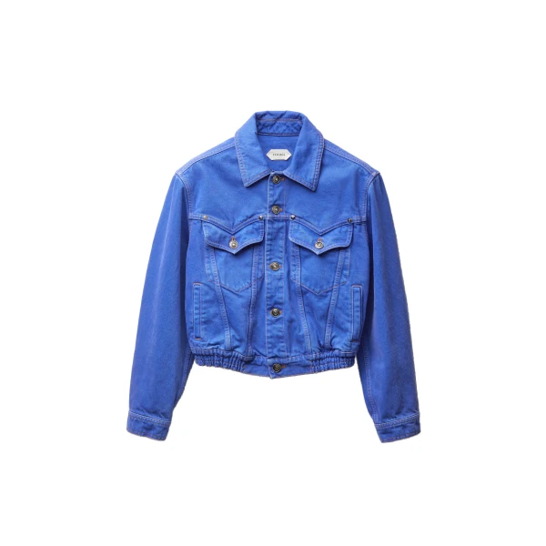 Denim Slim Blouson in Blue
