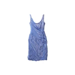 Versace Draped Silk-Chiffon Midi Dress in Light Blue | Midi Dresses | Coveti
