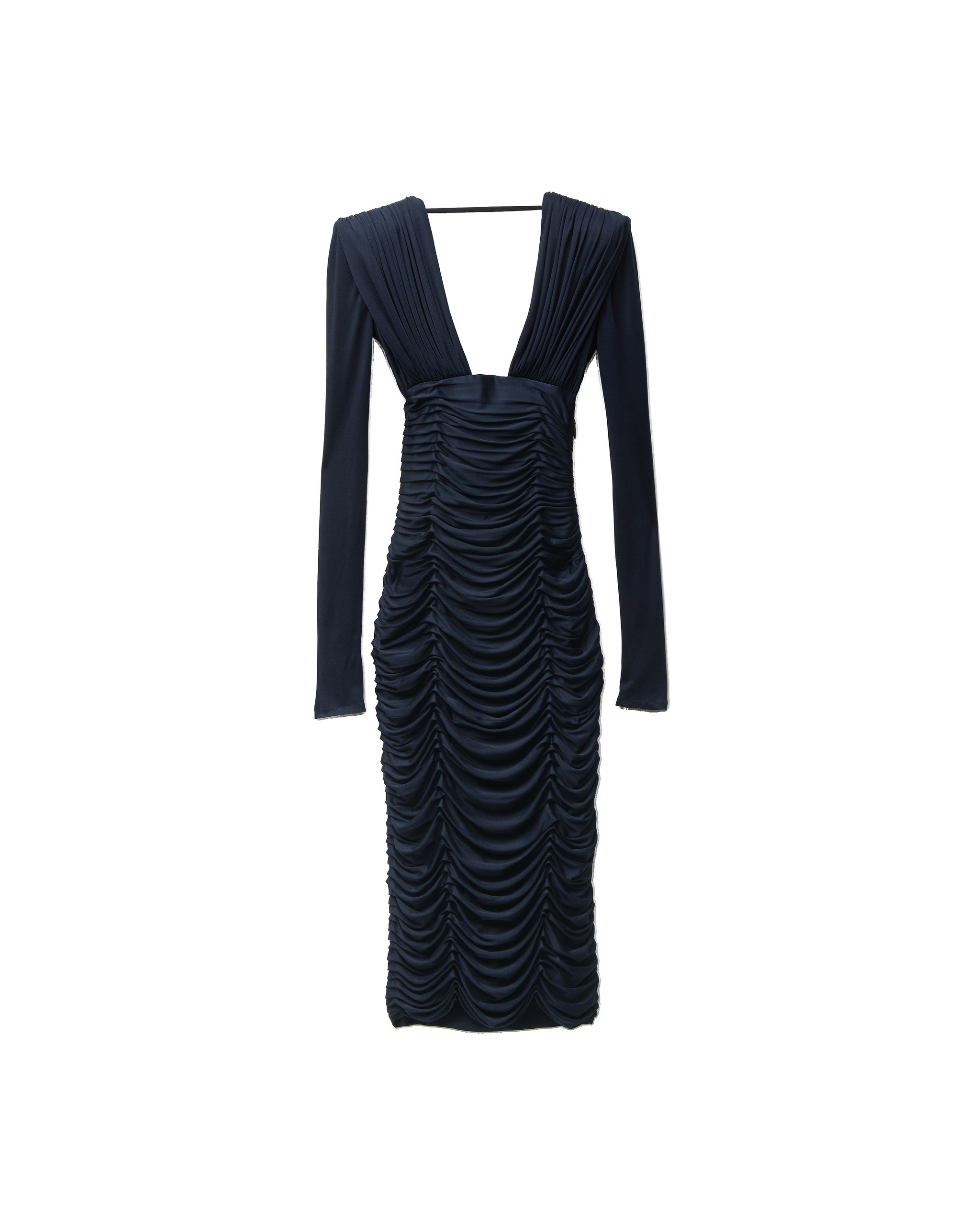 Mini Lin Bucket Versace Draped Silk Crêpe Jersey Midi Dress | Buy Midi Dresses at Coveti