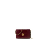 Versace Emblème Croc-Effect Leather Mini Bag in Red | Mini Bags | Coveti