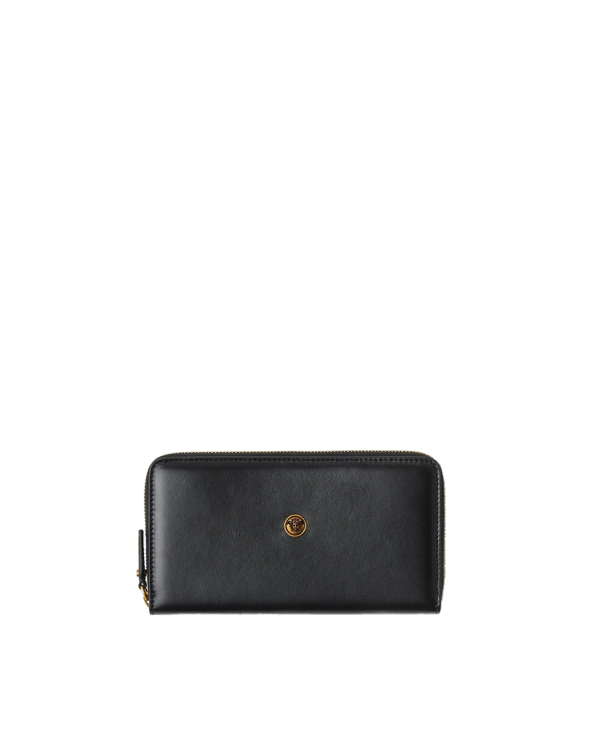 Versace Emblème Leather Wallet in Black, 20.5 cm Versace Emblème Leather Wallet in Black, 20.5 cm | Wallets & Purses | Coveti