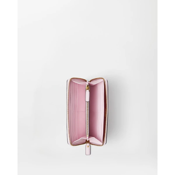 Versace Emblème Leather Wallet in Pink, view 2 | Wallets & Purses