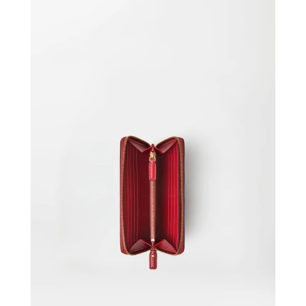 Versace Emblème Leather Wallet in Red, view 2 | Wallets & Purses