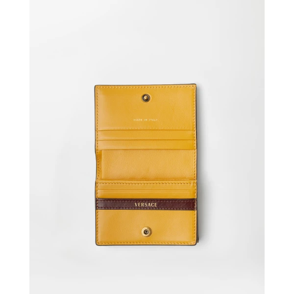 Versace Emblème Leather Wallet in Yellow, view 2 | Wallets & Purses