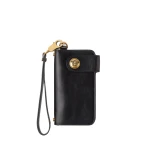 Versace Emblème Long Leather Wallet in Black | Wallets & Purses | Coveti