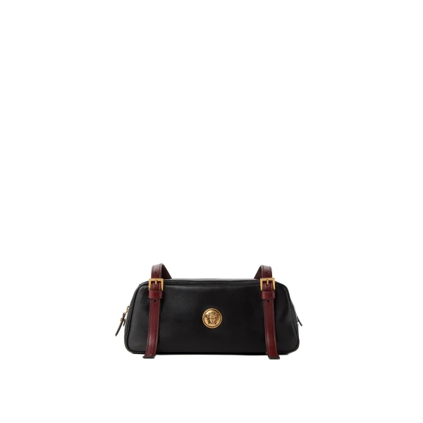Emblème Nappa Bowling Bag in Black and Brown