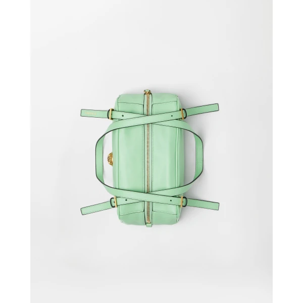 Versace Emblème Nappa Bowling Bag in Green, view 5 | Shoulder & Crossbody Bags