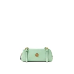 Versace Emblème Nappa Bowling Bag in Green | Shoulder & Crossbody Bags | Coveti